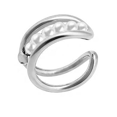 Ear Cuff Κρίκος με Πέρλες