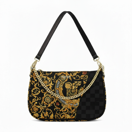 AQUA MADINBO BAG - MADE IN ITALY - BAROQUE LION GRAPHIC