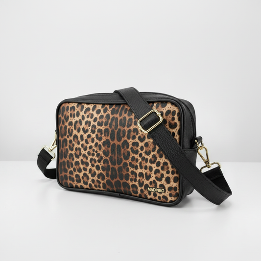 SUN BAG - MADE IN ITALY - WITH LEOPARD PRINT