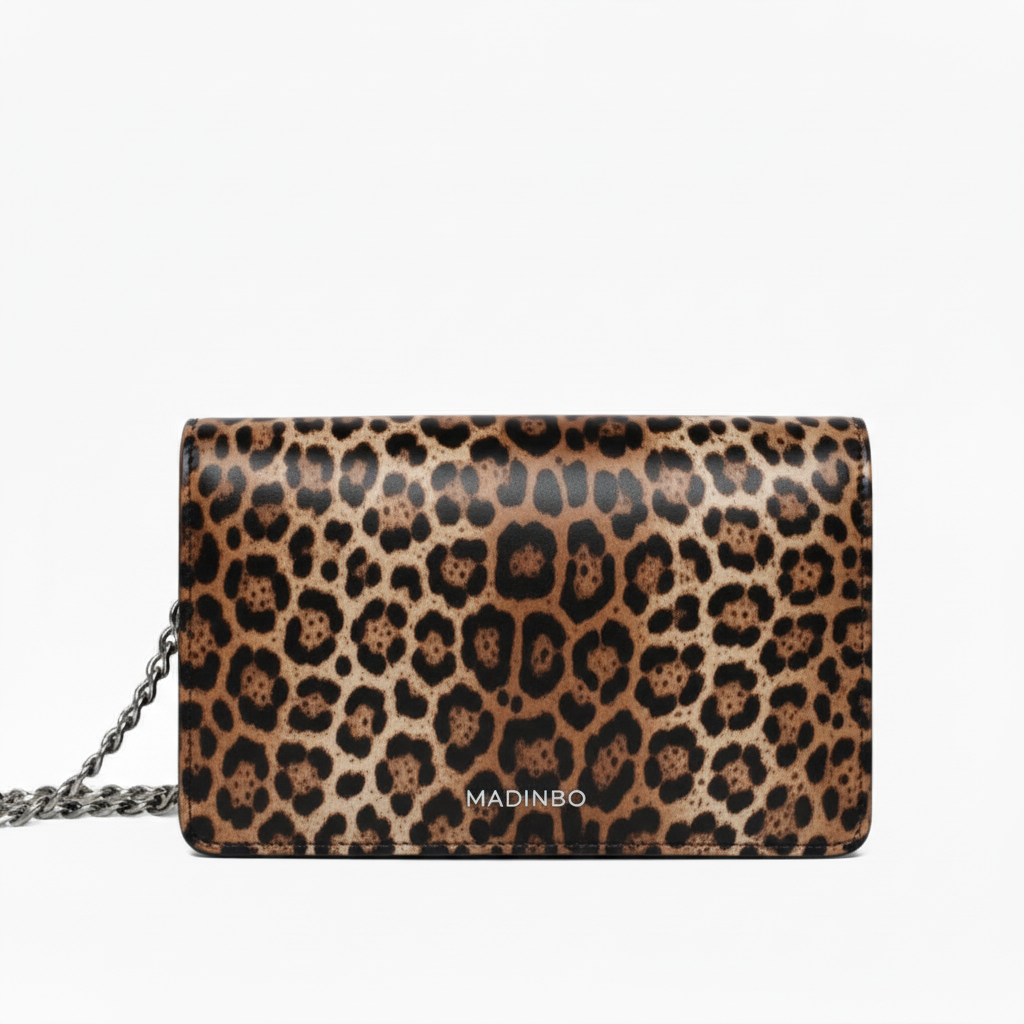 PRINCESS BAG by MADINBO - Genuine Leather - LEATHER - Made in ITALY - LEOPARD