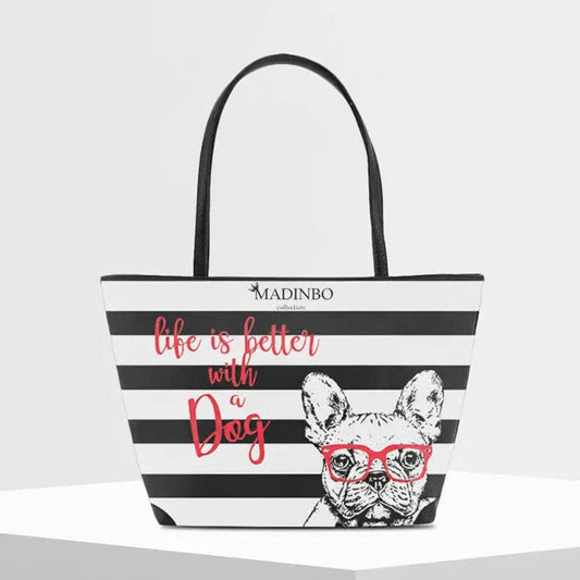 SHOPPER with Vase - Made in Italy Dog